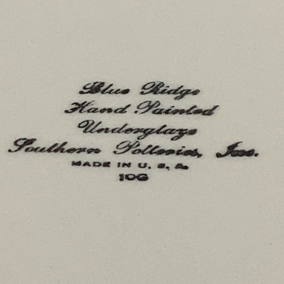 Southern Potteries Blue Ridge Hand Painted 12” Round Platter - Picture 13 of 14